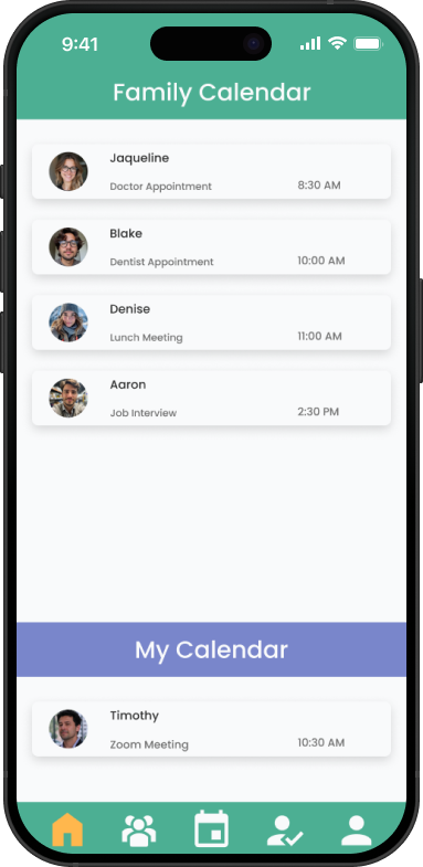 Family Planner Main Screen